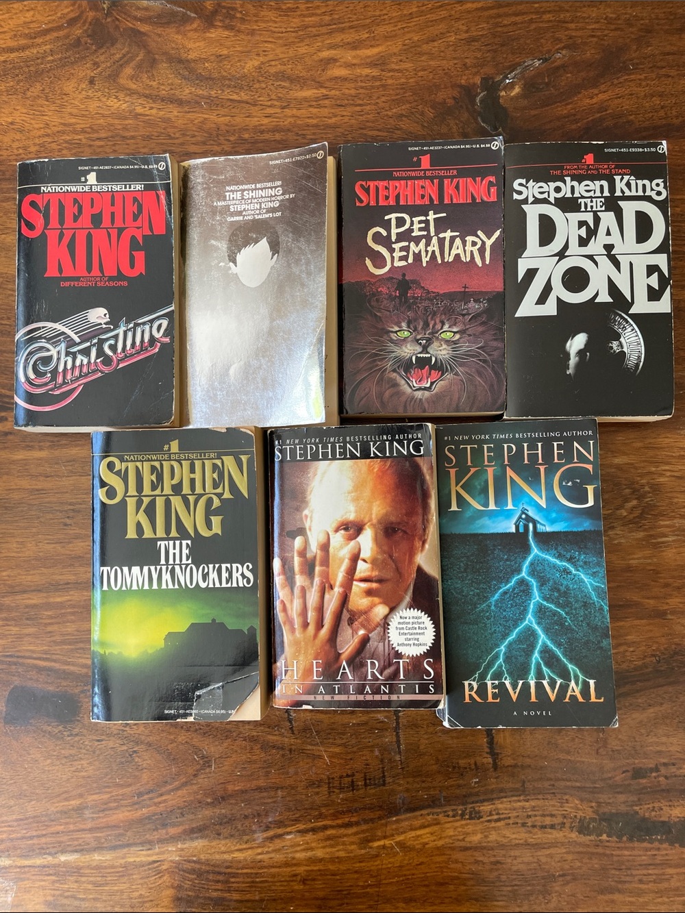 7 Stephen King Vintage paperbacks Shining Dead Zone Pet Sematary Christine